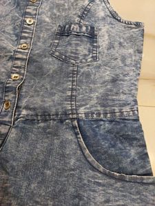 Denim Wash Sleeveless Dress