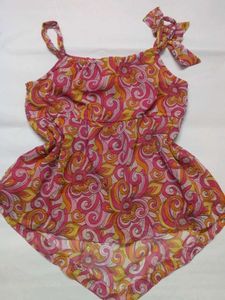 Y2K print bustier top