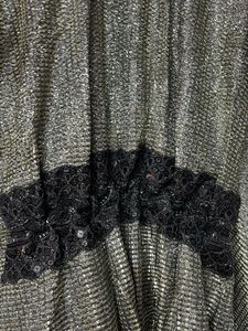 Sparkling silver Black  Kaftan Gown