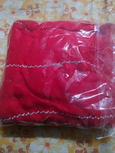 Red  saree Jimmy Choo