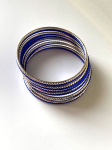 White And Blue Bangles