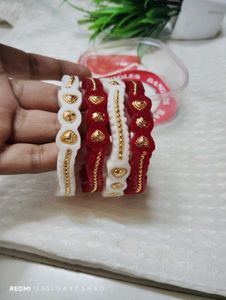 Red & White sakha pola💖