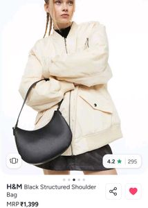 H&M Black Structured Shoulder Bag