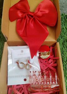 Red Bow & Hair Clip Set