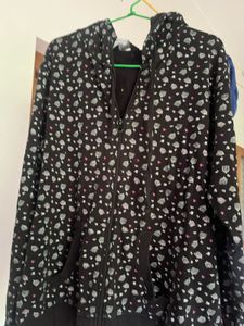 Cute Patterned Zip-Up Hoodie