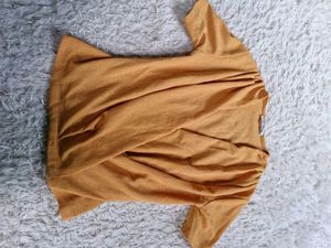 Chic Mustard Ruched Top