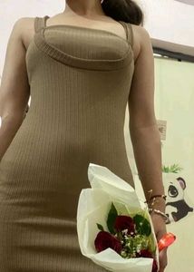Ribbed Knit Midi Dress