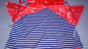 Coral &amp; Stripe Sleeveless Top