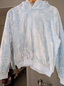 Fluffy Blue Hoodie