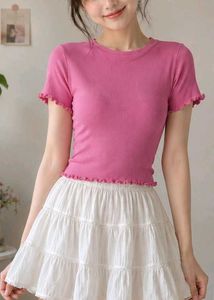 Combo of 2 cute pink and white top