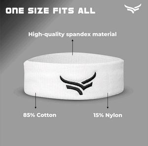 White Athletic Headband