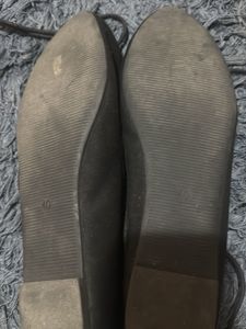 H&amp;M Black Lace-Up Flats