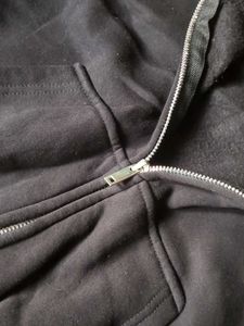 Black Cropped Zip-Up Hoodie size small to xs