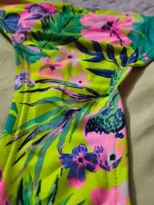 Vibrant Tropical Print Bikini Bottoms