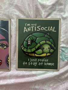 set of 2 genz &amp; Quirky Wall Art Print
