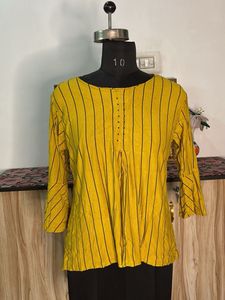 Yellow Striped Kurta