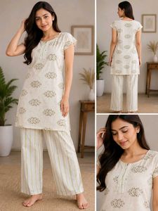 Comfortable Cotton Printed Kurta Set