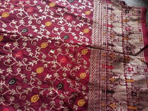 Maroon Banarasi Fabric
