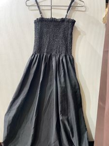 Smocked Button-Front Sundress