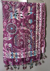 Vibrant Paisley &amp; Stripe Scarf/ Shawl/Stole
