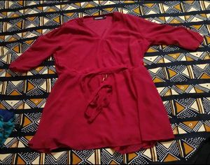 V-Neck  Tunic Top
