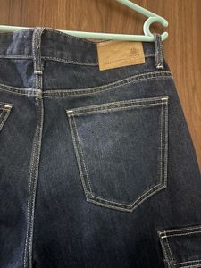 SNITCH CARGO JEANS NAVY BLUE MEN