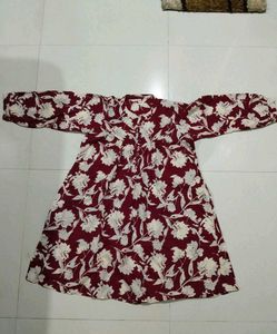 Boho Floral Print A-Line Dress