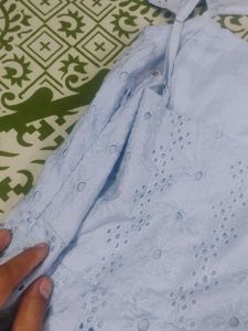 Chic Blue Eyelet dress