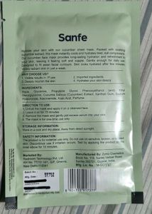 Sanfe Facial Sheet Mask - Cucumber