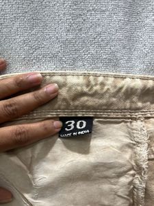 Tan Straight Leg Denim Jeans