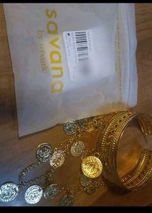 Boho Coin Charm Cuff Bracelet