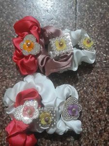 Chic Embellished Scrunchie Set 6