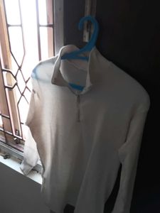 White Turtleneck Top