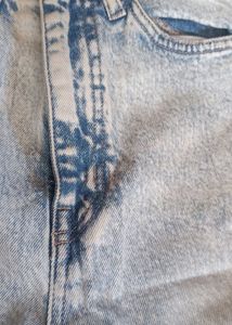 Acid Wash Straight Leg Jeans