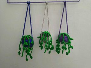 Handmade Crochet Hanging Planter