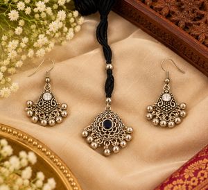 Boho Beaded Necklace &amp; Earrings Set