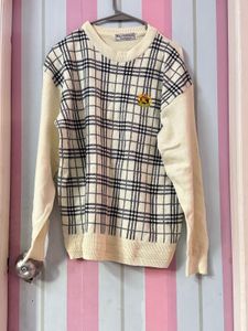 Vintage Burberry Plaid Sweater