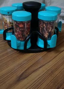 Spice Rack Organizer with Jars
