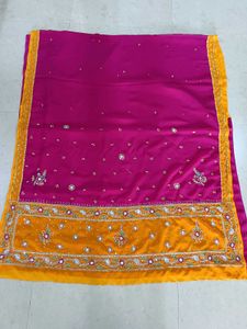 heavy work saree
