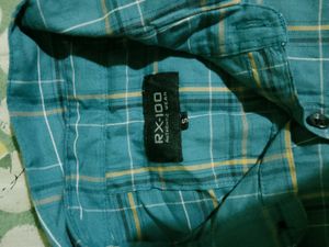 Men's Teal Plaid Long Sleeve Shirt
