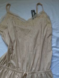 Lace Trimmed Sleep Romper