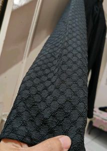 Black Textured Kurta