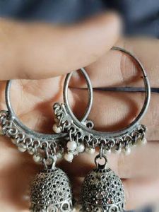 Boho Jhumka Hoop Earrings