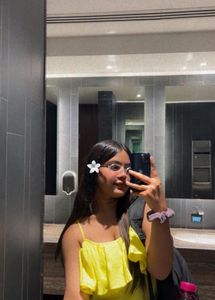 Vibrant Yellow Cold Shoulder Top