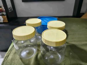 Set of Plastic Food Storage Jars
