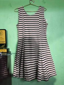 Striped Fit &amp; Flare Dress