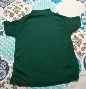 Forest Green Mock Neck Top