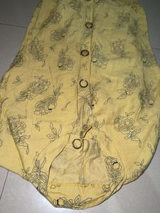 Yellow Floral Print Blouse