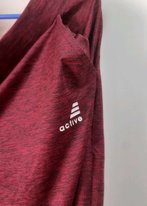 Burgandy Comfortable Joggers/gymwear 3/4 th