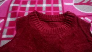 Red and green Cold Shoulder Knit Sweater ❤️